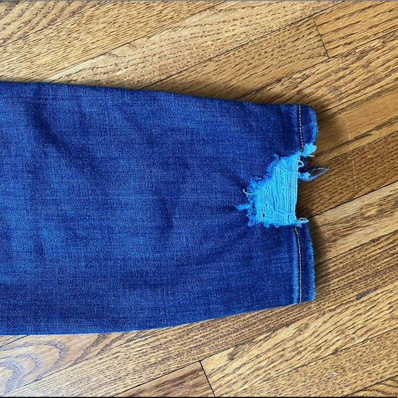 High rise distressed hem jeans - Picture 8 of 10